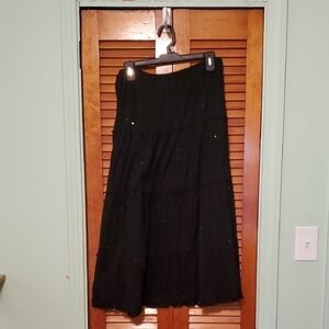 Studio 1940 Elegant Black A-Line Skirt